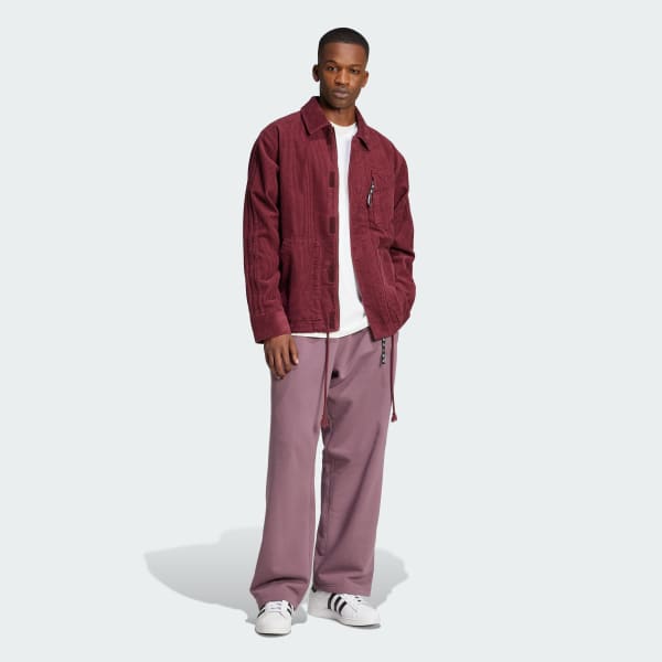 adidas Originals 90s Corduroy Chore Coat Burgundy adidas New Zealand