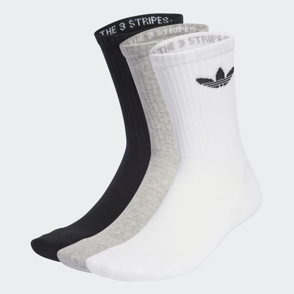 adidas Trefoil Cushion Crew Socks 3 Pairs - White | adidas UK