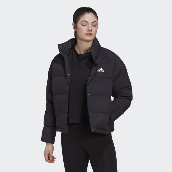 Mok Persona genezen adidas Helionic Relaxed Down Jacket - Black | Women's Hiking | adidas US