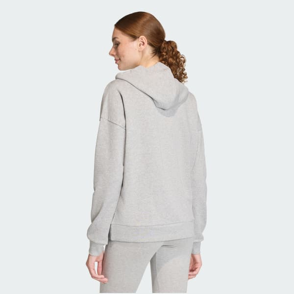 Cinza Blusa Capuz Moletinho Essentials Big Linear