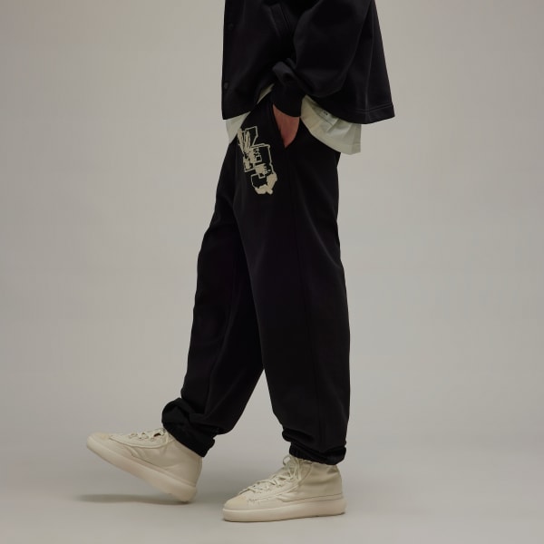 Black Y-3 Graphic French Terry Pants