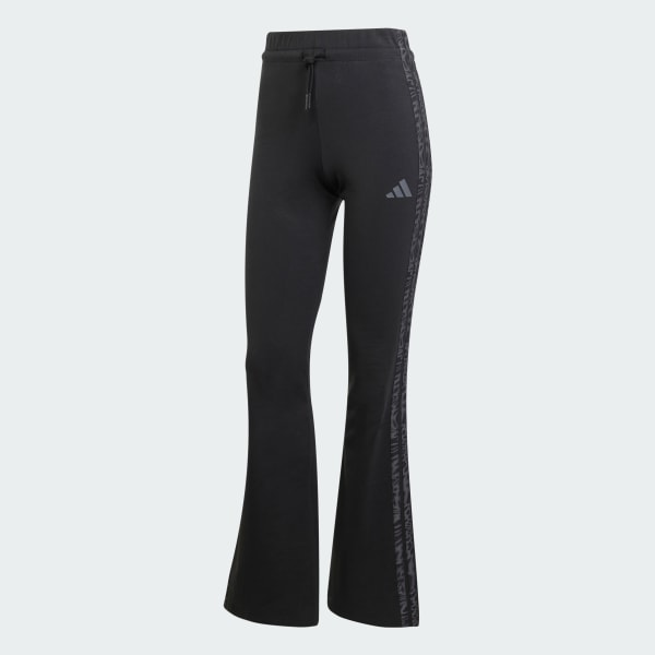 Siyah Essentials 3-Stripes Print Cotton Tayt