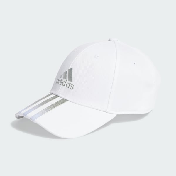 White 3-Stripes Fading Baseball Cap