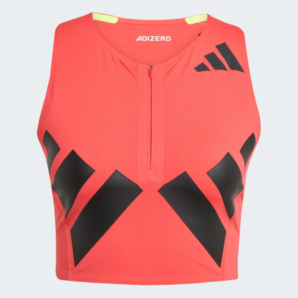Rojo Remera Corta Adizero Road to Records