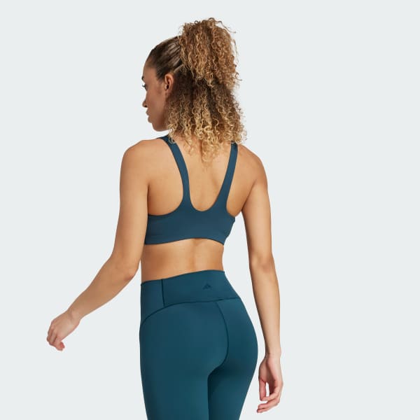 Verde Top Deportivo adidas All Me Luxe de Soporte Medio