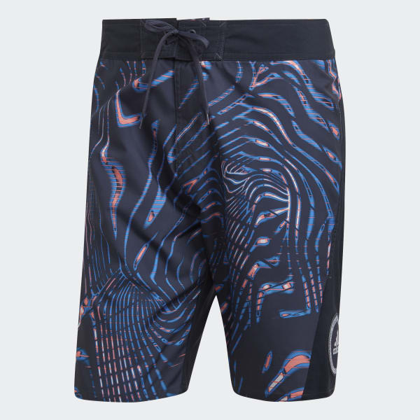 Blue Classic Length Graphic Souleaf Board Shorts CZ129