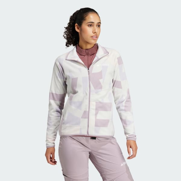 Gris Veste molleton entièrement zippée imprimée Terrex Multi