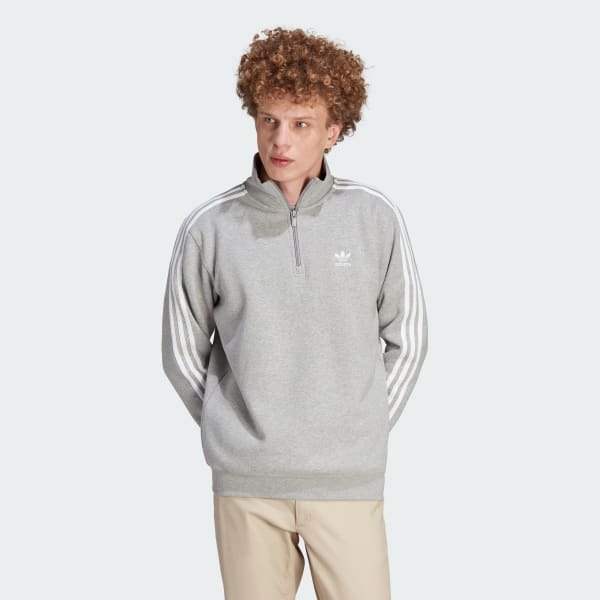 Adicolor Classics 3 Stripes Sweatshirt met Halflange Rits