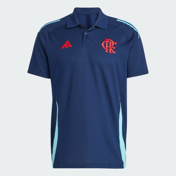 Azul Camisa Polo Algodão CR Flamengo Tiro 24