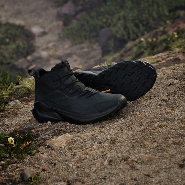 Black leather hiking shoes hotsell