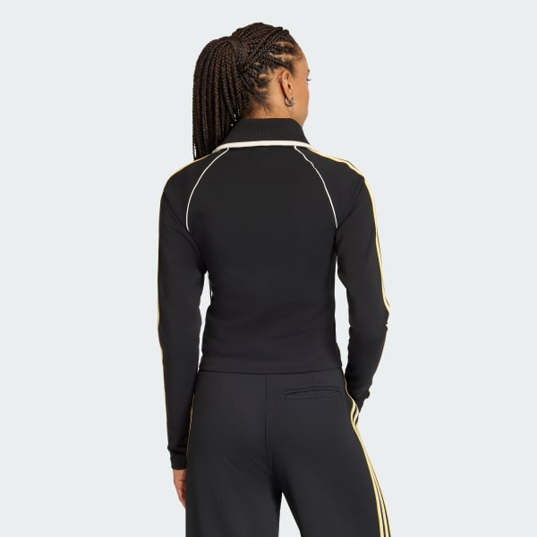 Schwarz SCHMAL GESCHNITTENES FIREBIRD TRACK TOP