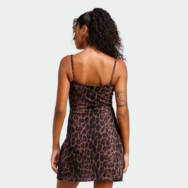 Veelkleurig Seasonal Essentials Mini-jurk met Luipaardprint met 3-Stripes