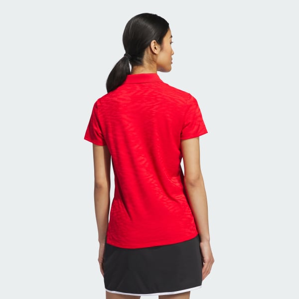 Rojo Playera Polo Ultimate365 Jacquard