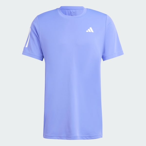 Blue Club 3-Stripes Tennis Tee