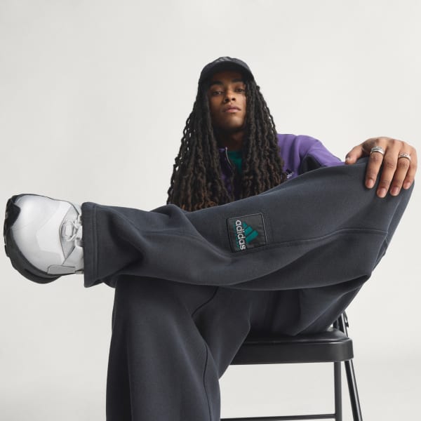 Black ADIDAS EQUIPMENT OPEN HEM Joggers