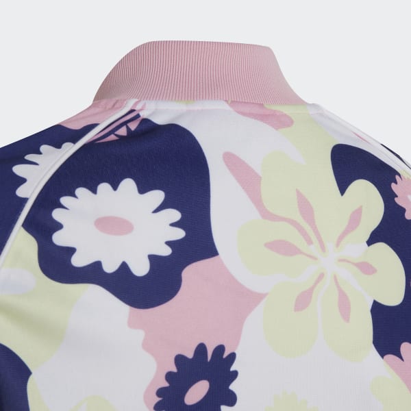 Wit Allover Flower Print SST Track Top QY140