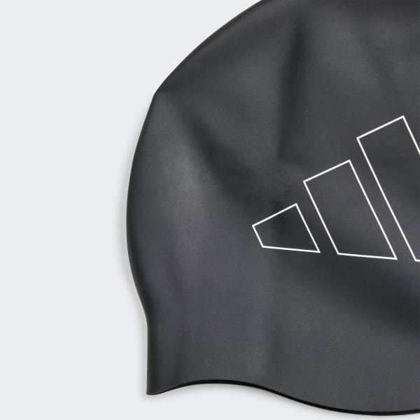 Schwarz adidas Logo Badekappe