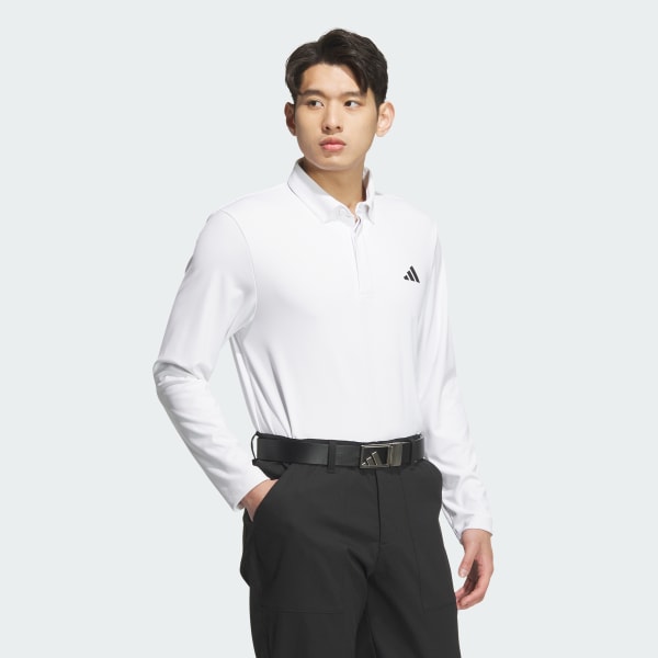 Putih Polo Shirt Lengan Panjang AEROREADY