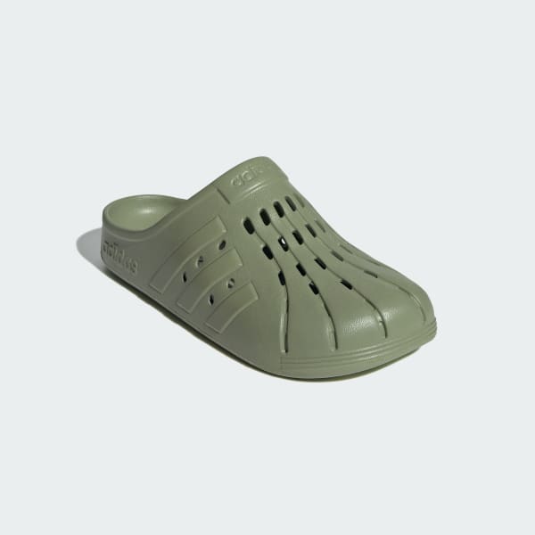 Green Adilette Clogs