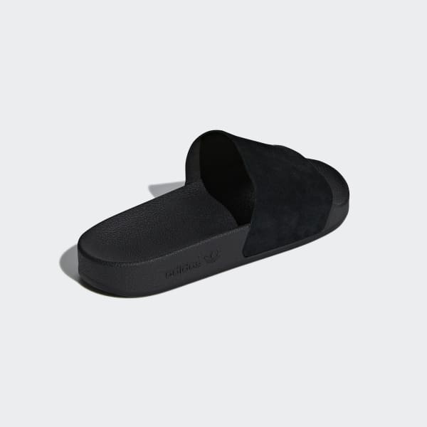 black adidas adilette slides