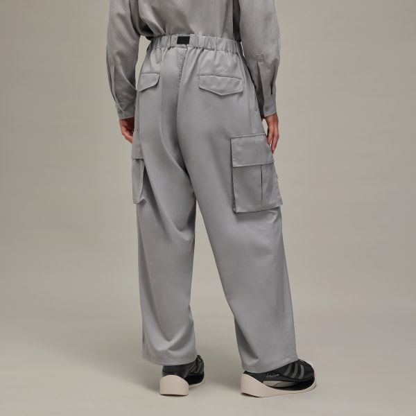 Grey Y-3 Refined Wool Cargo Pants