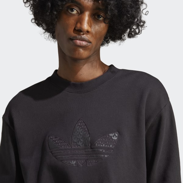 Black Graphics Monogram Crew Sweatshirt