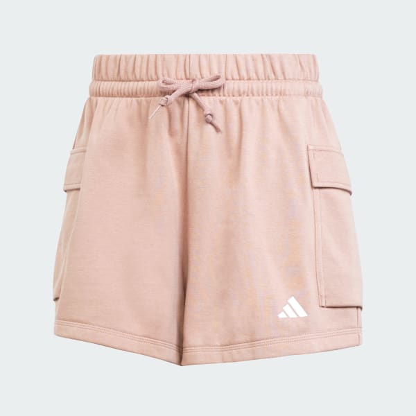 Pink Essentials Small Logo French Terry Cargo Shorts