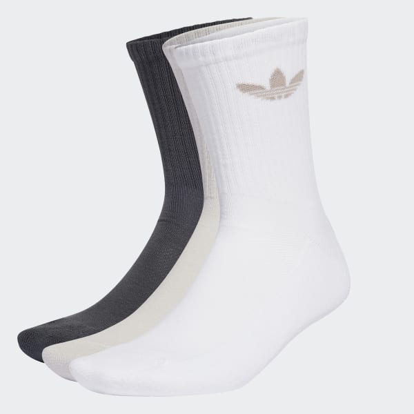 bílá Ponožky Cushioned Mid-Cut Trefoil - 3 Páry KS195
