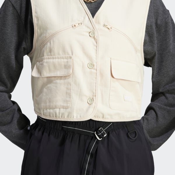 Vest adidas Originals Beige Cropped Vest IC8473