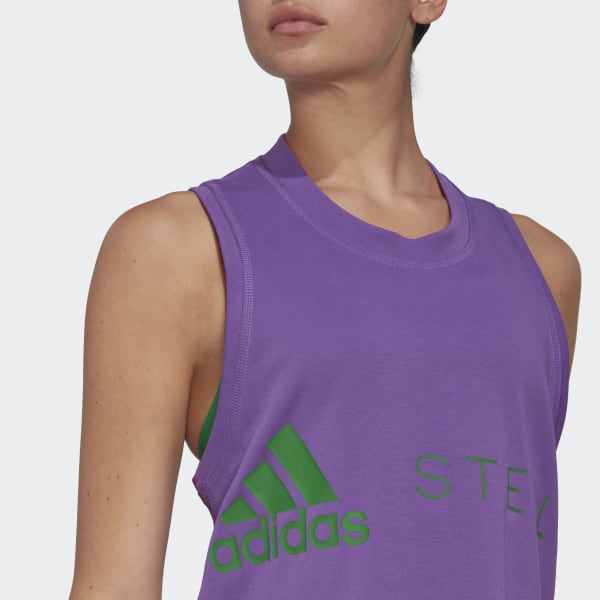 fialová Tielko adidas by Stella McCartney Sportswear Logo