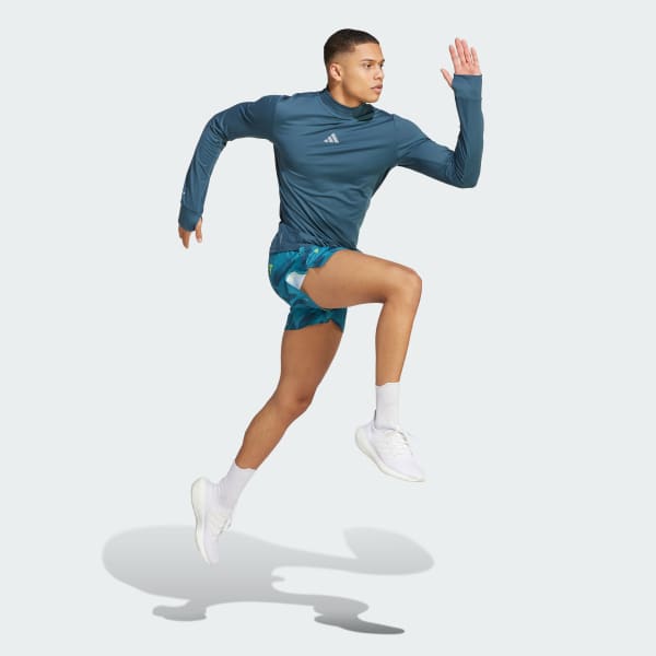 adidas Men's Running Ultimate Long Sleeve Tee - Turquoise adidas US