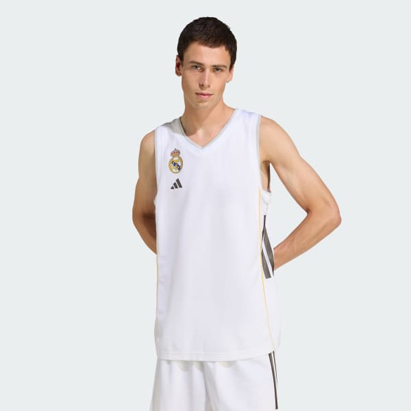 Blanc Maillot domicile de basketball Real Madrid