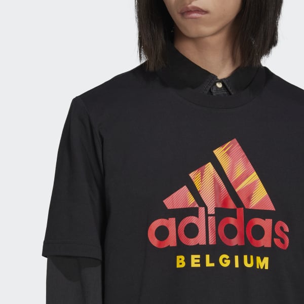 Svart Belgia Graphic T-skjorte