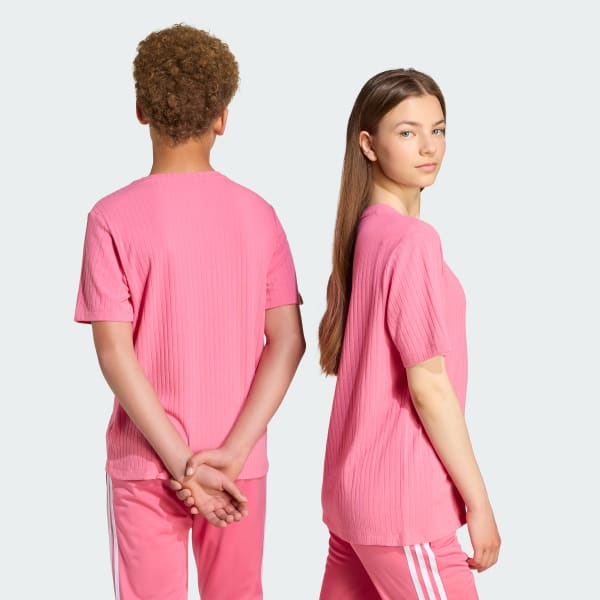 Pink Wide Rib Kids T-shirt