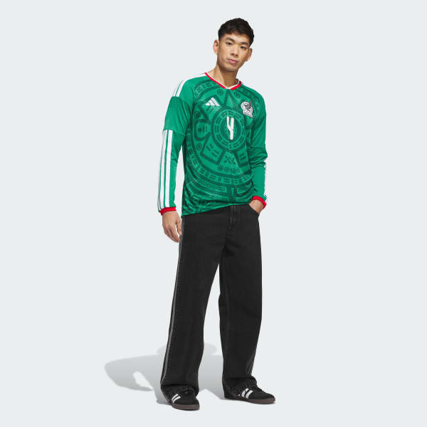 Green Mexico 26 Home Alvarez Long Sleeve Jersey