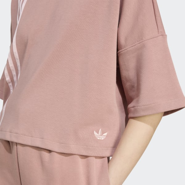 バルーンスリーブトップス/adidas/ adidas 3-Stripes Baby Tee - White | Free Shipping with