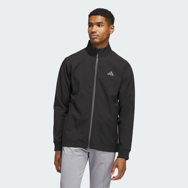 Black ULTIMATE365 TEXTURED WOVEN FULL-ZIP Jacket