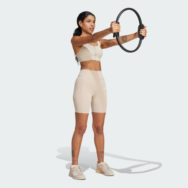 Beige TLRD Impact Luxe High Support Zip Bra