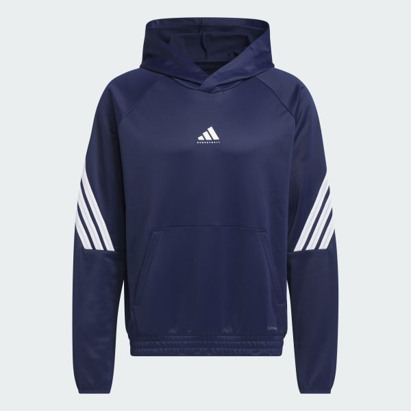 Adidas Basketball Crazy Warm Fleece Hoodie - Blue | Free