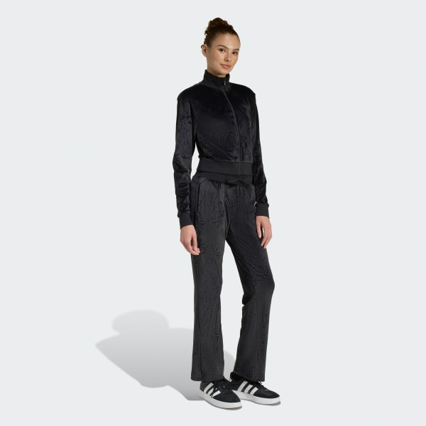 Zwart Glam Velvet Trainingspak