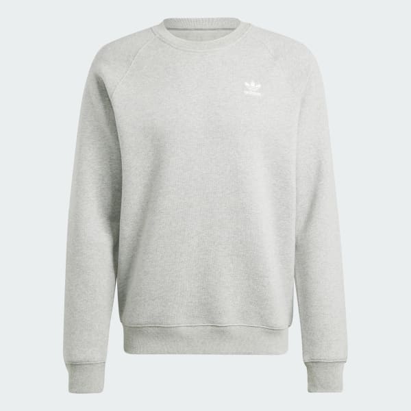 Szary Trefoil Essentials Crewneck