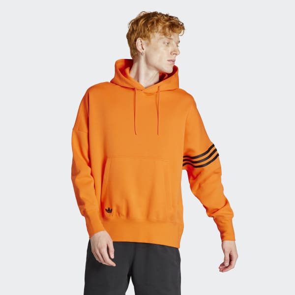 Orange adidas top hoodie mens