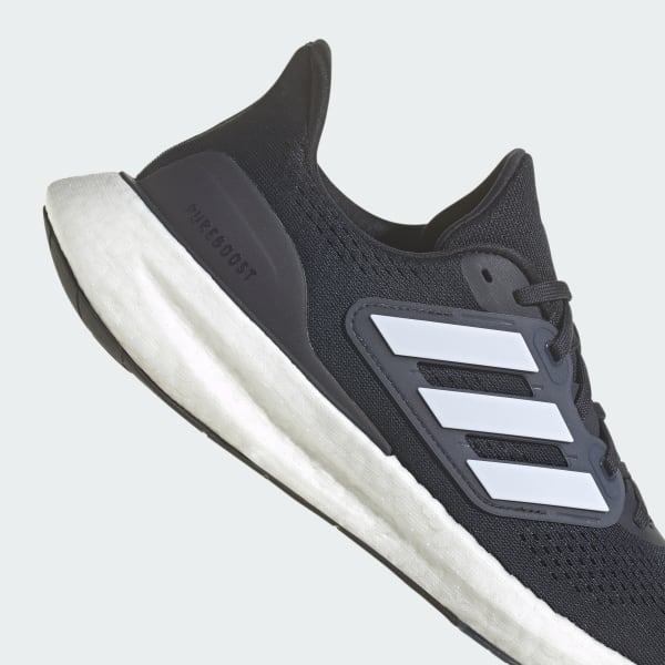 Men's pureboost running shoes  blue/white/gum top