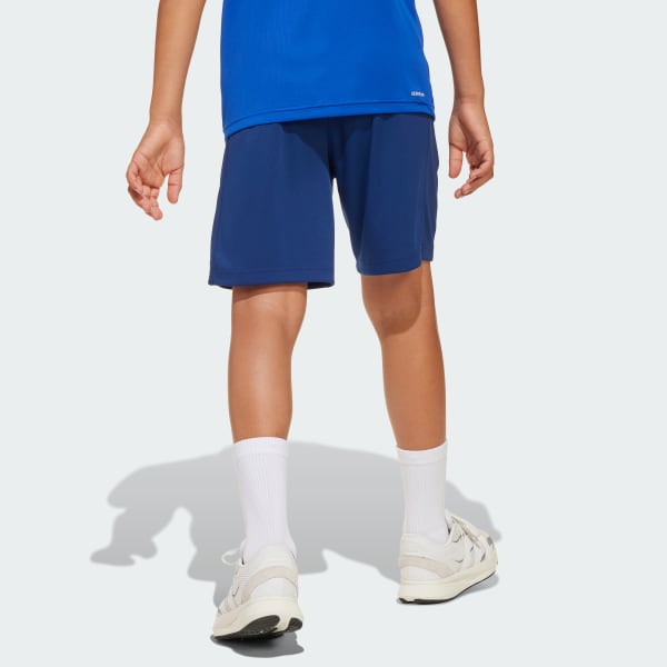 Biru Celana Pendek Train Essentials Logo Regular Fit Kids