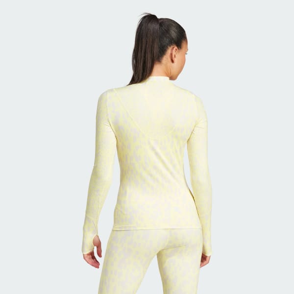 Yellow adidas by Stella McCartney TruePurpose Training Long Sleeve Printed Tee
