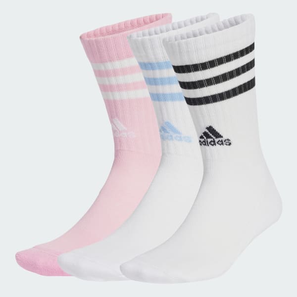 bílá Ponožky 3-Stripes Cushioned Crew – 3 páry