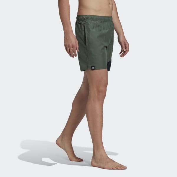 Zielony Wording Swim Shorts