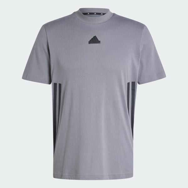 Grey Future Icons 3-Stripes Tee