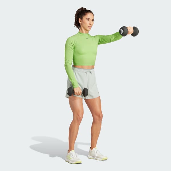 Verde Camiseta manga larga HIIT HEAT.RDY Crop