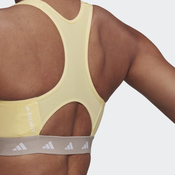 jaune Brassière de training Powerreact Techfit Maintien moyen I6419